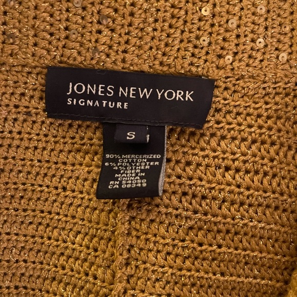 Gold jones New York sweater jacket - Picture 3 of 4